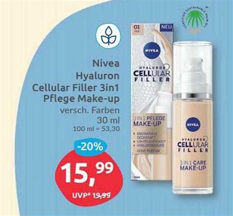 Nivea Hyaluron Cellular Filler 3in1 Pflege Make Up Angebot Bei Budni