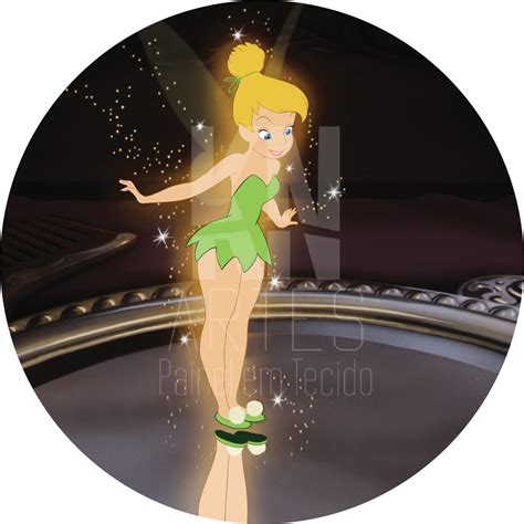 Painel De Festa Redondo Sublimado Em Tecido Tema Tinker Bell Shopee