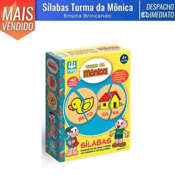 Jogo Didático Encaixe as Sílabas Turma da Mônica Infantil Educativo