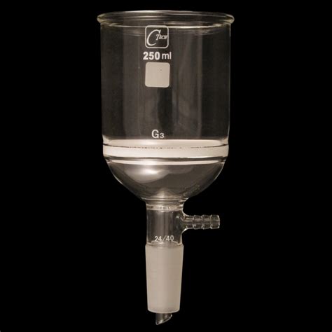 250ml Glass Filtration Buchner Funnel Medium Porosity 2440 Vacuum