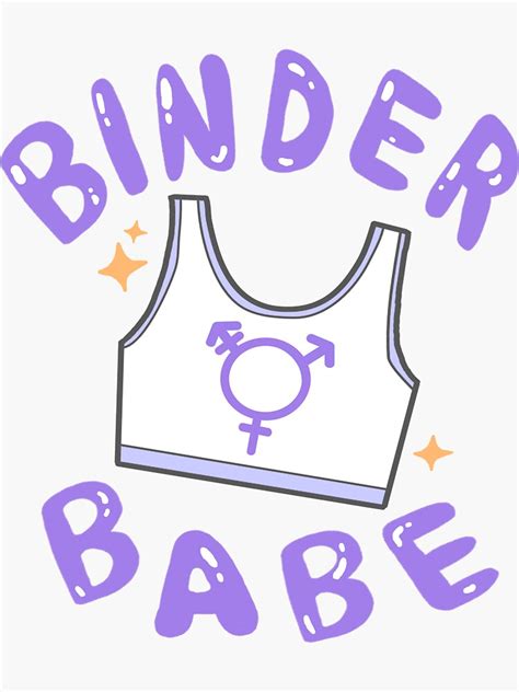 Binder Babe Trans Symbol White Background Version Sticker For Sale By Capsule To Mars