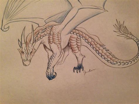 My Oc Desolate A Sandwing Icewing Hybrid Wings Of Fire Dragons