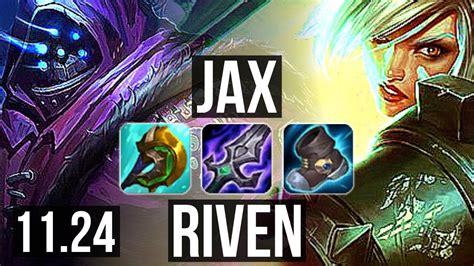 Jax Vs Riven Top Games K Mastery Dominating Euw