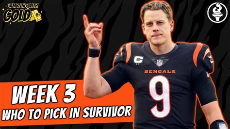 The Week Nfl Survivor Pick To Make Is Youtube