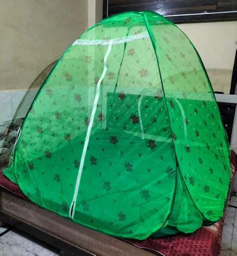 Green Double Bed Polyester Foldable Mosquito Net For Home At Rs