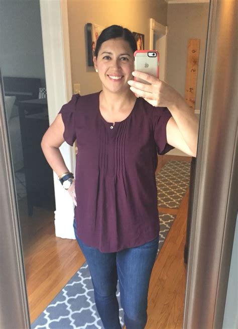 Stitch Fix Daniel Rainn Gibbs Tulip Blouse Beautiful Fall Wine Maroon