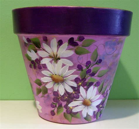 Hand Painted Flowerpot Painted By Dori From Painted Flower Pots Painted