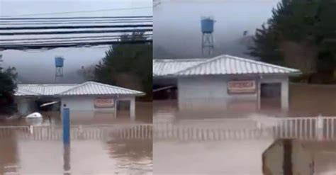 ¡desastre En Licantén Hospital Queda Bajo El Agua Tras Desborde Del