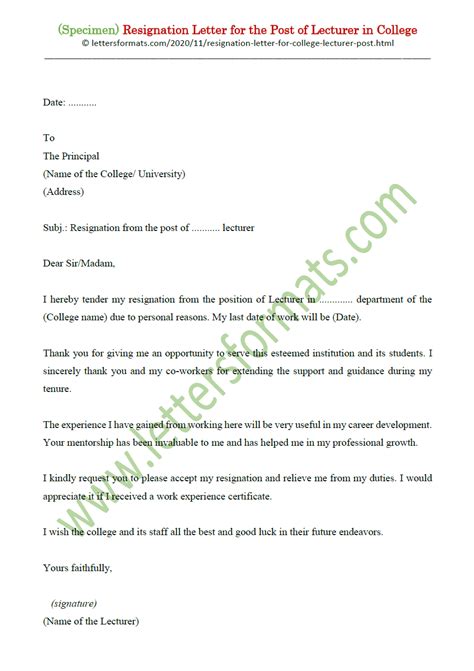 Brilliant Strategies Of Info About Resignation Letter For Professor