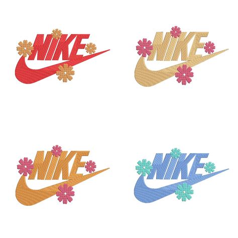 Nike Flowers Swoosh Nike Logo Exp Dst Hus Jef Pes Sew Etsy