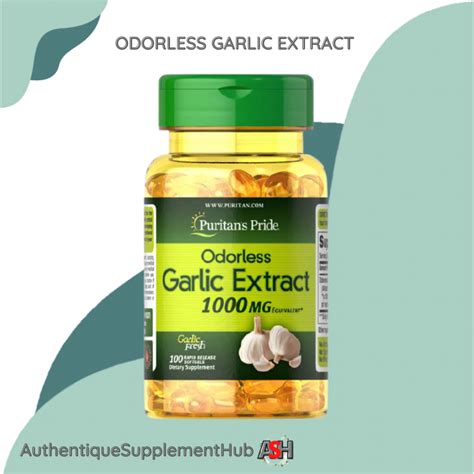 Puritans Pride Odorless Garlic Extract Mg Softgels Lazada Ph