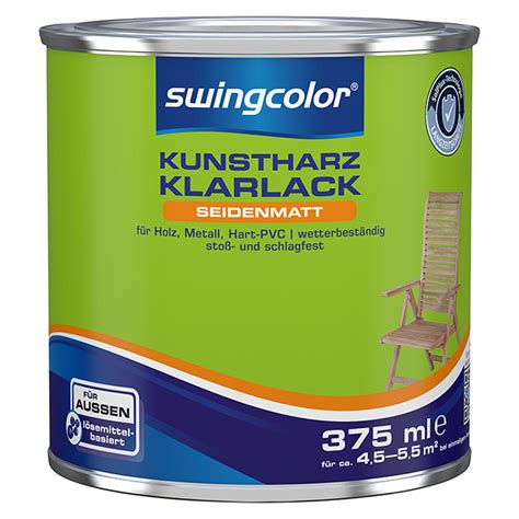 swingcolor Kunstharz Klarlack seidenmatt 375 ml 4 5 m²