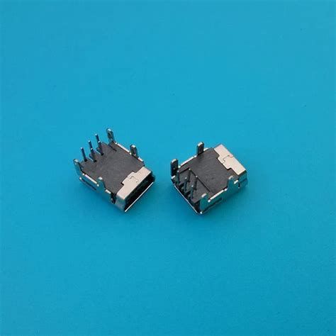 Mini Usb Connector Dip Degrees P Hembra Solder Pbt Crimp Smd Type B