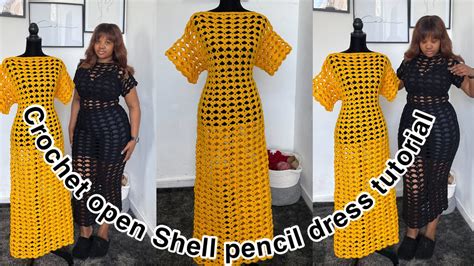 Open Shell Stitch Crochet Dress Tutorial Easy Tutorial Mihankushea Youtube