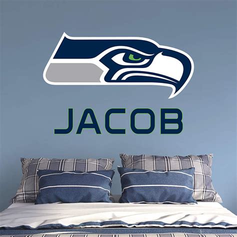 Seattle Seahawks Stacked Personalized Name Wall Decal | Shop Fathead® for Wall Art Décor