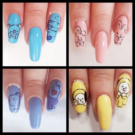 Of The Coolest Bts Themed Nail Art Designs Koreaboo