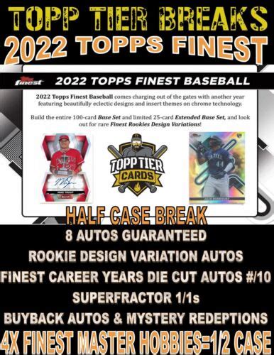 Tampa Bay Rays Topps Finest X Master Hobby Box Case Break