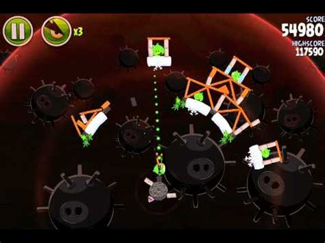 Angry Birds Space Level D Stars Walkthrough Danger Zone