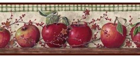 A Painting Of Apples On A Shelf With Leaves And Berries In The Middle