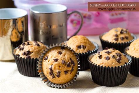 Muffin Con Gocce Di Cioccolato Senza Lattosio OggiCucinaMirco