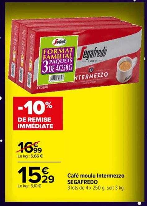 Promo Café Moulu Intermezzo Segafredo chez Carrefour iCatalogue fr