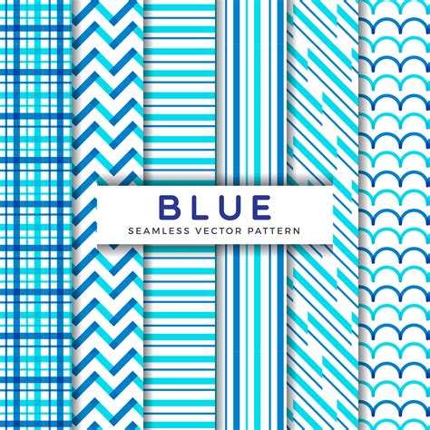 Blue Line Seamless Vector Patterns 602758 Vector Art at Vecteezy