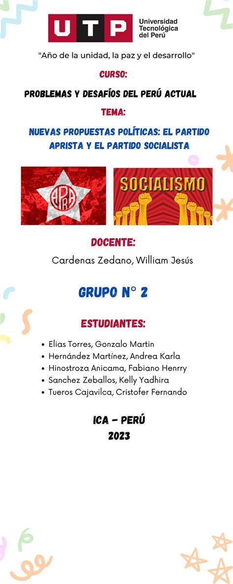 Grupo 02 Nuevas Propuestas Politicas El Partido Aprista Y El Partido