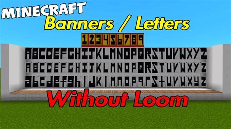 Minecraft Letters/Numbers Banner Tutorial - YouTube