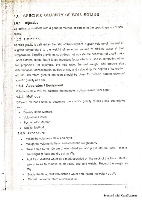 Solution Specific Gravity Of Soil Solids Studypool