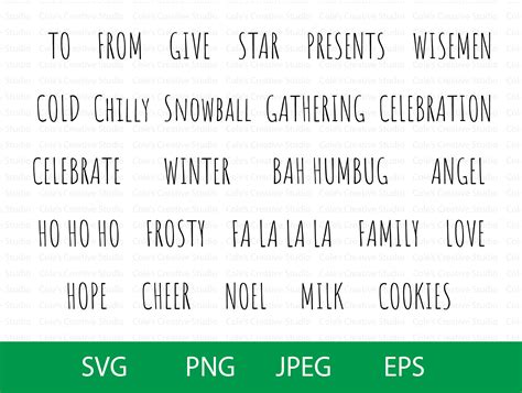 115 Christmas Word Svg Bundle Christmas Svg Svg Files Christmas