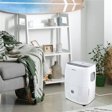 Whirlpool 50 Pint 2 Speed Dehumidifier With Built In Pump For Rooms 401 1000sq Ft White