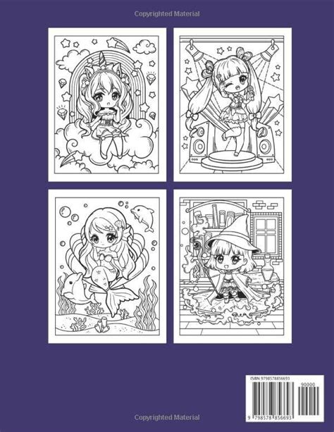 Chibi Girls Coloring Book Kawaii Japanese Manga Drawings And Cute