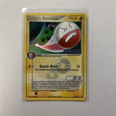 Pokémon TCG Holon s Electrode EX Delta Species 21 113 Reverse Holo Rare