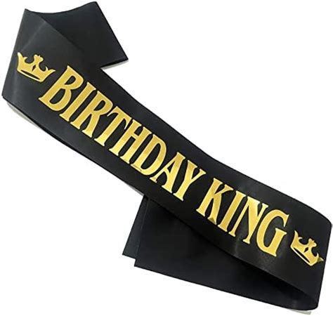 Amazon Ashaqshnglee Birthday Sash For Men Black With Gold Foil