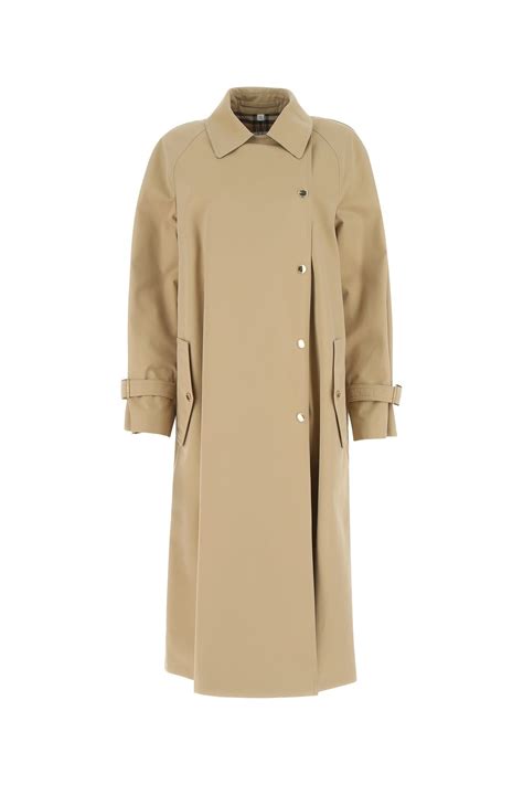 Burberry Beige Gabardine Trench Coat Beige Donna 8 Modesens