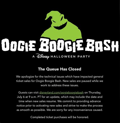 Oogie Boogie Bash Ticket Sales 2024 Lela Shawna