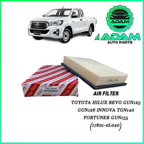 Air Filter Toyota Hilux Revo Gun Gun Innova Tgn Fortuner