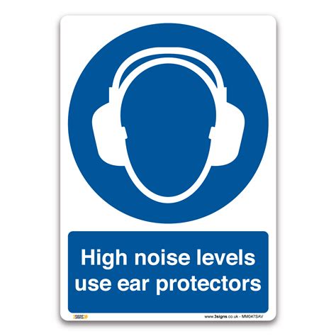 High Noise Levels Use Ear Protectors Sign