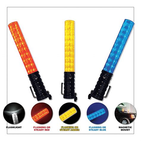 Emi Led Traffic Baton Hr Max Run Time Steady Light Led Safety