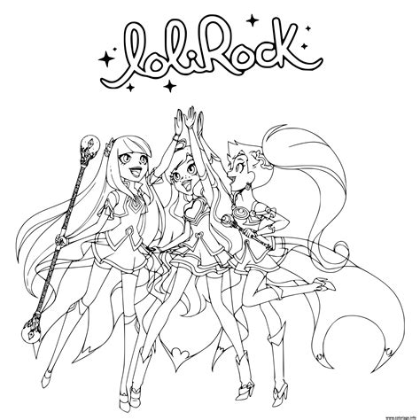 Coloriage LoliRock Star Princess Dessin Lolirock à imprimer