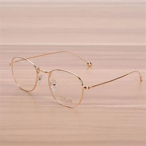 Nossa Vintage Gold Metal Glasses Women And Men S Copper Eyeglasses Male Female Eyewear Frame