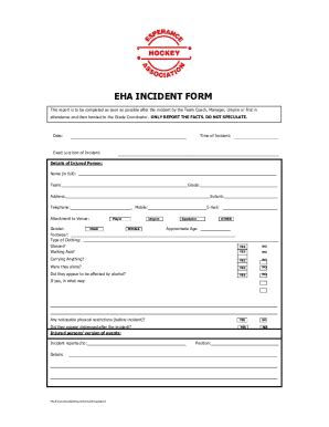 Fillable Online Incident Report Form Docx Fax Email Print PdfFiller