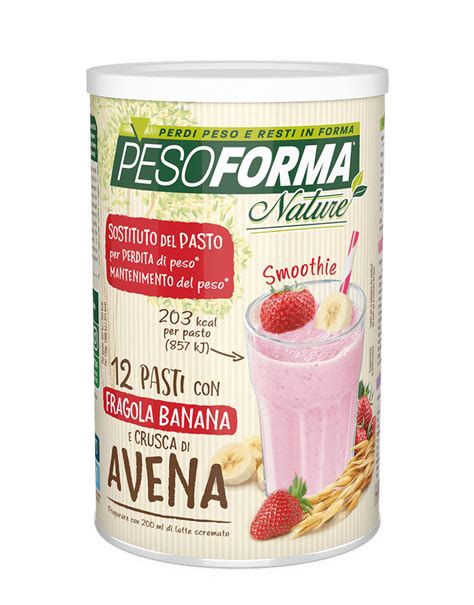 Smoothie Fragola Banana E Crusca Di Avena Von Pesoforma Gramm