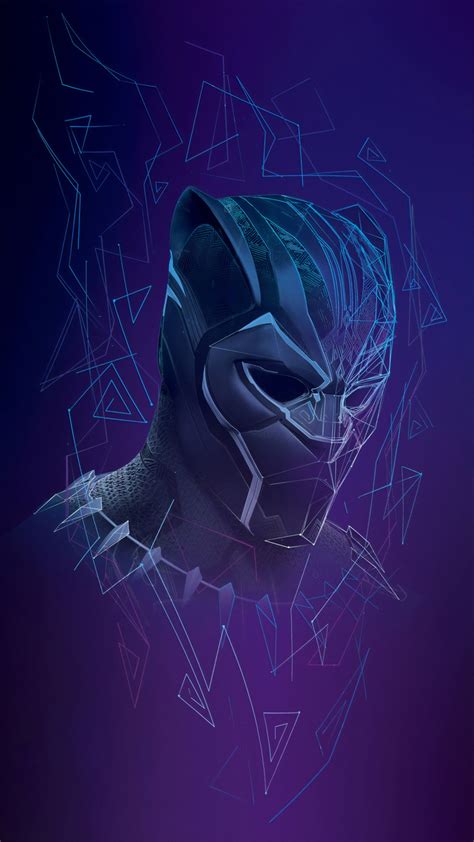 1080x1920 Black Panther Chadwick Boseman Illustration Superheroes