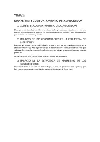 COMPORTAMIENTO DEL CONSUMIDOR TEMAS 1 7 Pdf