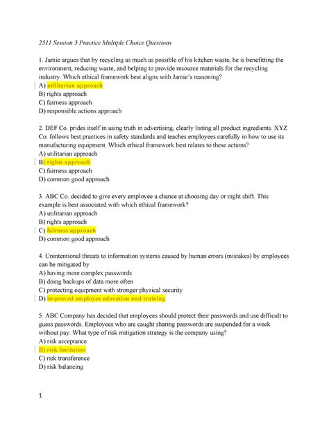 S3 Prac Mcq Mcqs 2511 Session 3 Practice Multiple Choice Questions