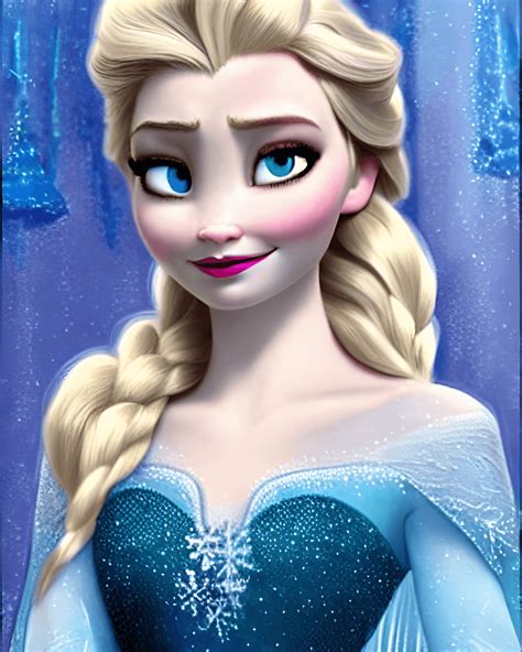 Beautiful Disney Pale Elsa Queen Frozen Disney Movie Character Graphic