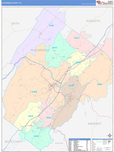 Rockbridge County Va Wall Map Premium Style By Marketmaps Images And