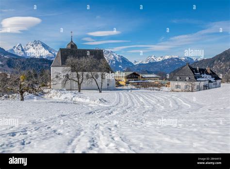 The Village Of Oberau Near Berchtesgaden Berchtesgaden Alps Upper