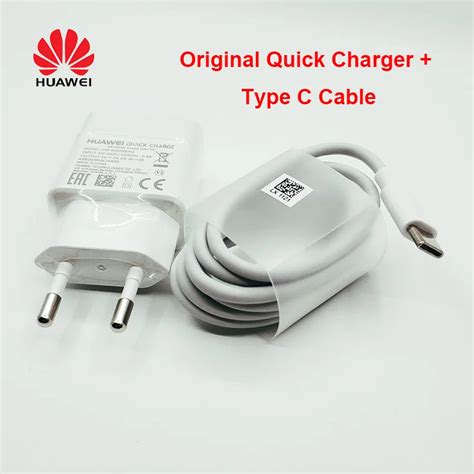 Original For HUAWEI USB Charger 9V 2A Quick Fast Charge Type C Cable